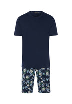 Night And Day Crew Neck Cotton Short Pajama Set | Fine Lined Print 79267-1251