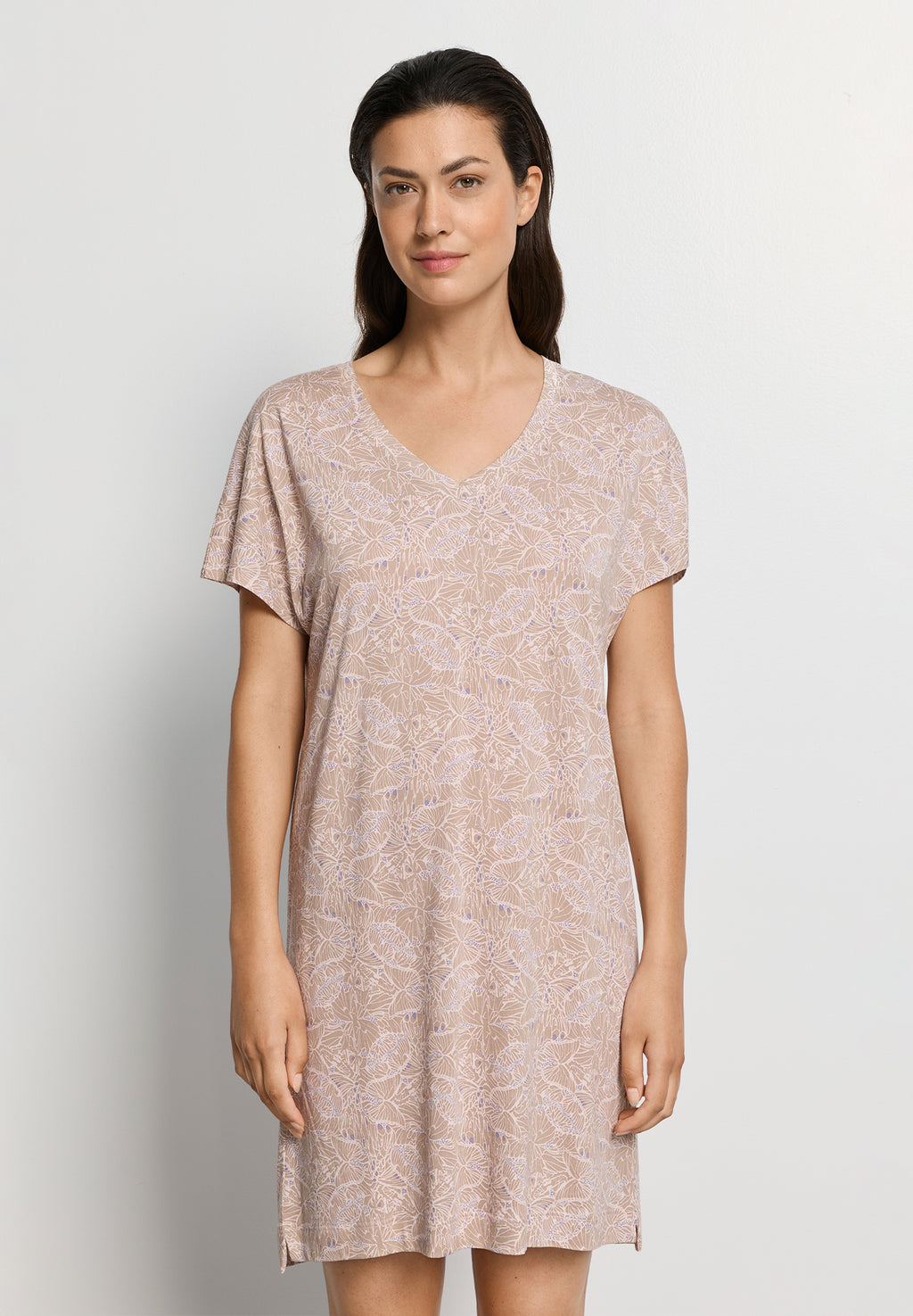 Sleep And Lounge S/Slv Gown | Abstract Butterflies 79321-2390