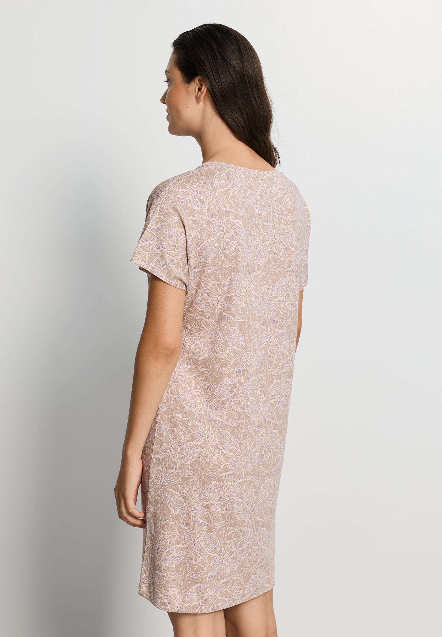 Sleep And Lounge S/Slv Gown | Abstract Butterflies 79321-2390