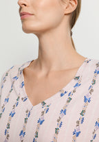 Sleep And Lounge S/Slv Gown | Feminine Stripe 79321-2391
