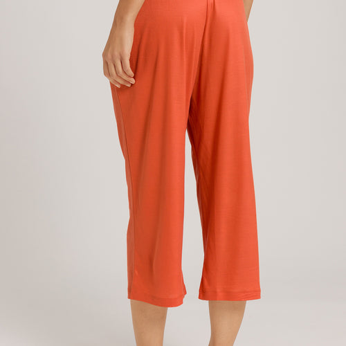 Sleep And Lounge Crop Knit Pants Print | Coral Gold 79386-1279