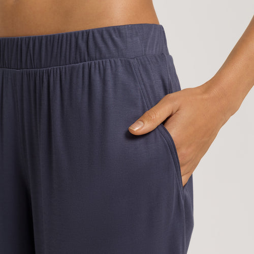 Sleep And Lounge Crop Knit Pants Print | Smoky Blue 79386-1534