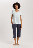 Sleep And Lounge Crop Knit Pants Print | Smoky Blue 79386-1534