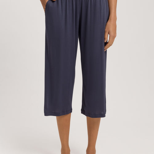 Sleep And Lounge Crop Knit Pants Print | Smoky Blue 79386-1534