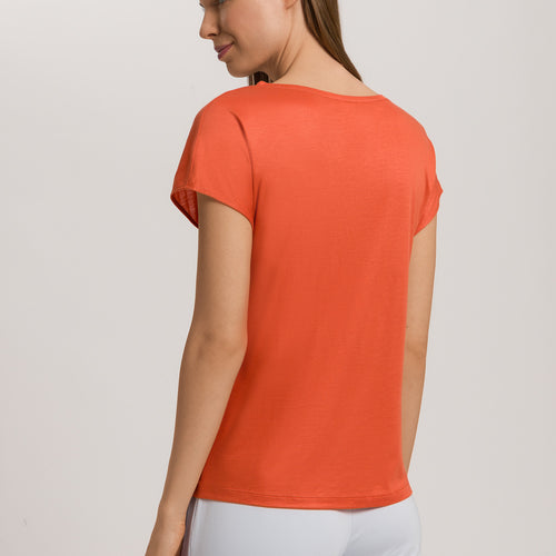 Sleep And Lounge Short Sleeve Shirt | Coral Gold 79391-1279
