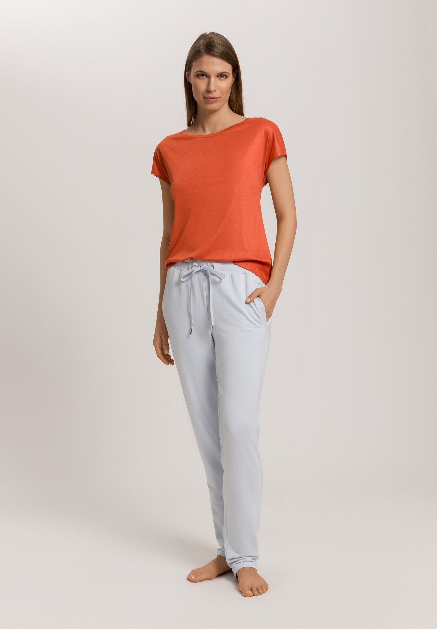 Sleep And Lounge Short Sleeve Shirt | Coral Gold 79391-1279