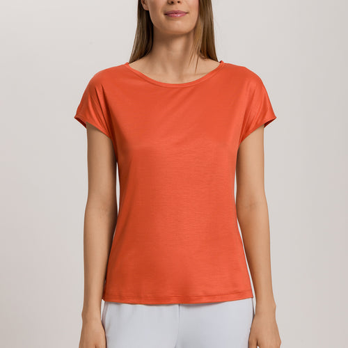 Sleep And Lounge Short Sleeve Shirt | Coral Gold 79391-1279
