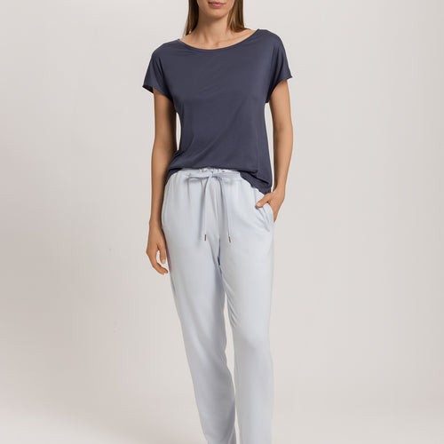Sleep And Lounge Short Sleeve Shirt | Smoky Blue 79391-1534