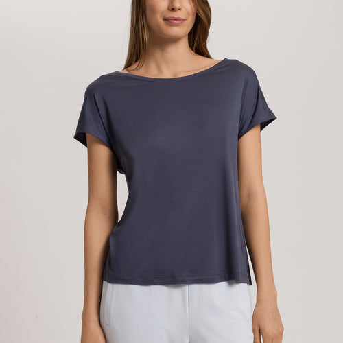 Sleep And Lounge Short Sleeve Shirt | Smoky Blue 79391-1534