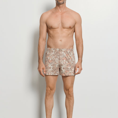Fancy Jersey Cotton Knit Boxers | Floral Outlines 79400-1373