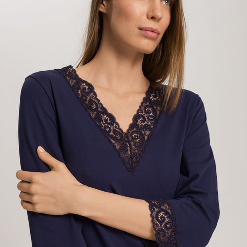Moments 3/4 Slv Gown 90cm | Navy 79457-1632