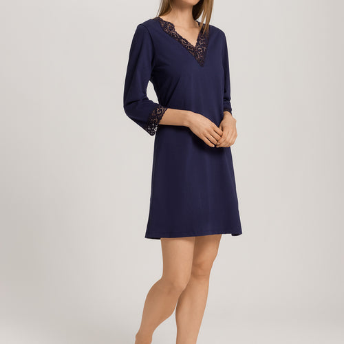 Moments 3/4 Slv Gown 90cm | Navy 79457-1632