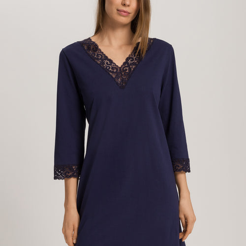 Moments 3/4 Slv Gown 90cm | Navy 79457-1632