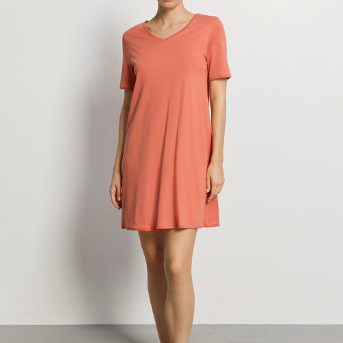 Cleo S/Slv Nightdress 90cm | Apricot Brandy 79535-2294