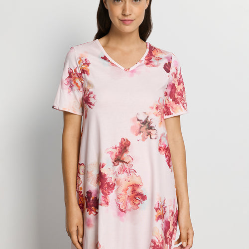 Cleo S/Slv Nightdress 90cm | Poured Blossoms 79535-2392
