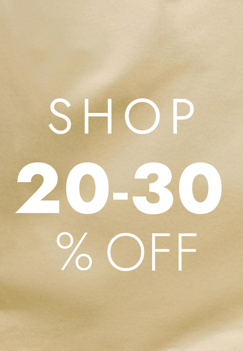 "shop 20-30% off" promo text on yellow background