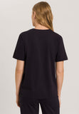 Natural Shirt Cotton Embroidered Logo T-Shirt | Black 78806-019