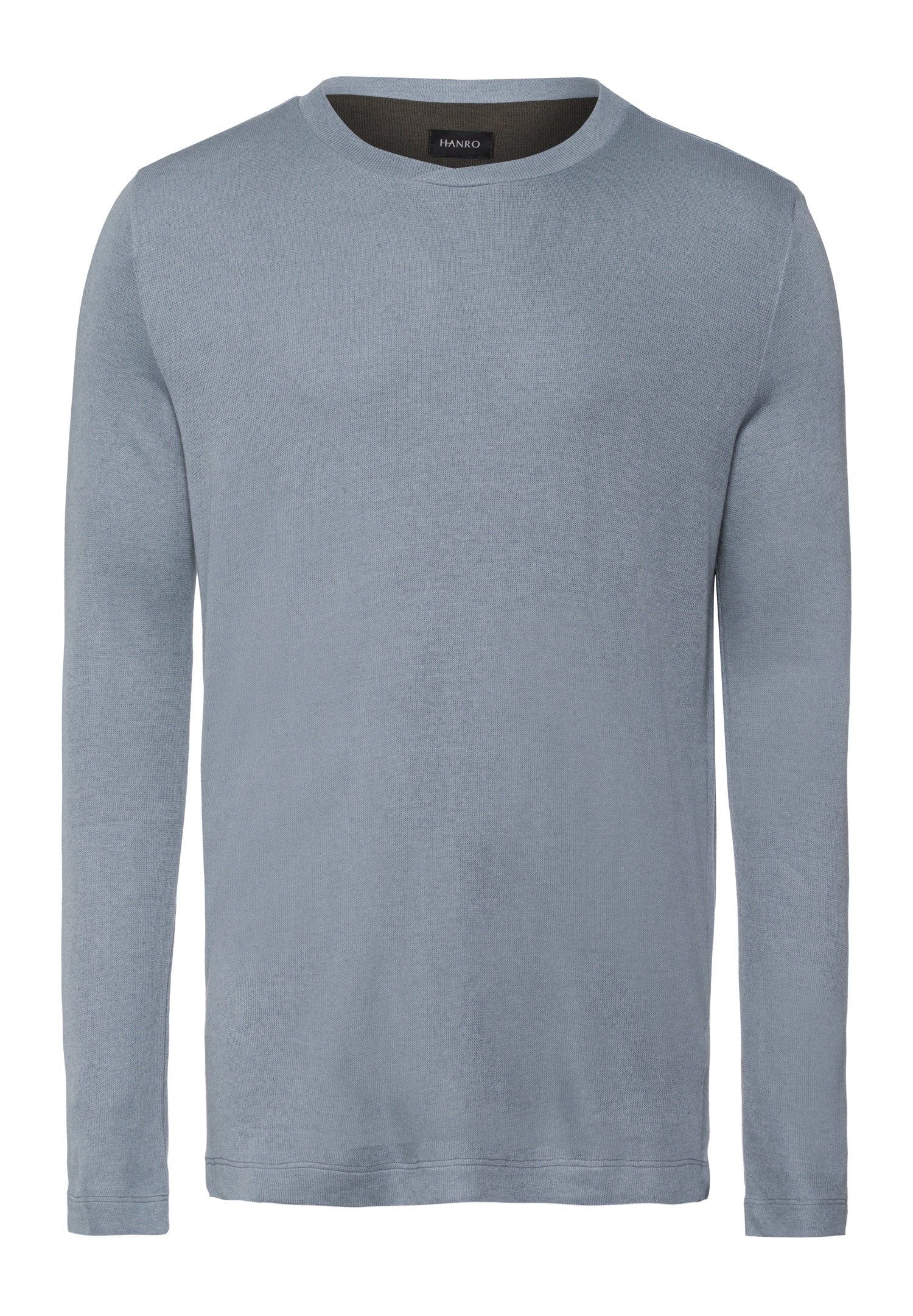 Gray long-sleeve shirt on a white background
