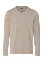 Casuals V-Neck Top | Hazelnut Melange 75036-3115