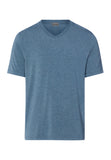Casuals Soft V-Neck T-Shirt | Retro Blue Melange 75035-3082