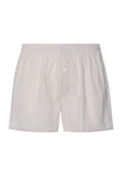 White striped boxer shorts on a white background