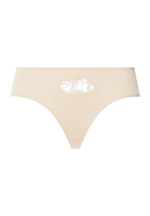 Belen Embroidered Cotton High Cut Briefs | Summer Sand 70814-2811