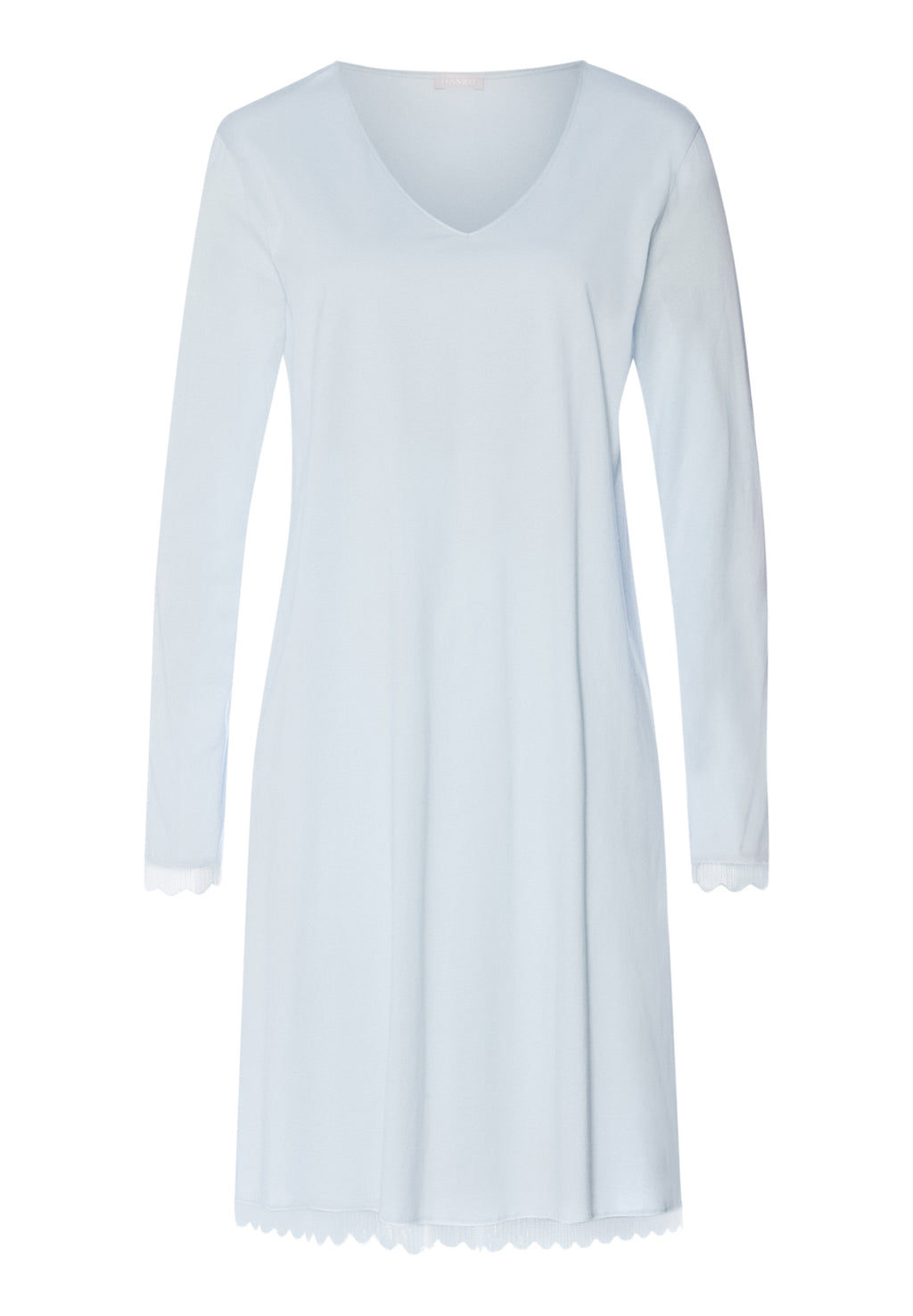 Inaya Scalloped Lace Cotton Nightgown | Watery Blue 74737-2244