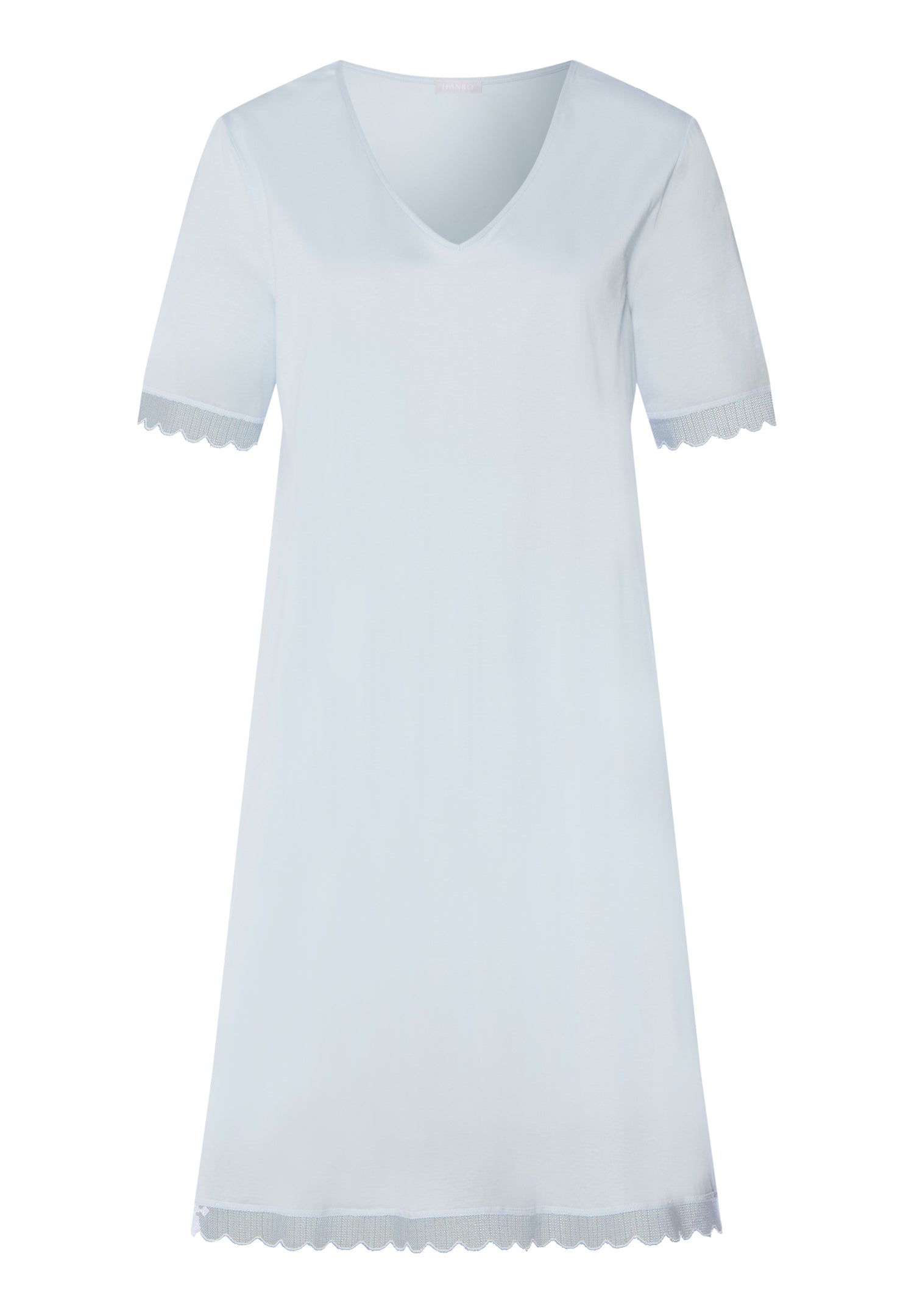 Inaya Scalloped Lace Cotton Nightgown | Watery Blue 74736-2244
