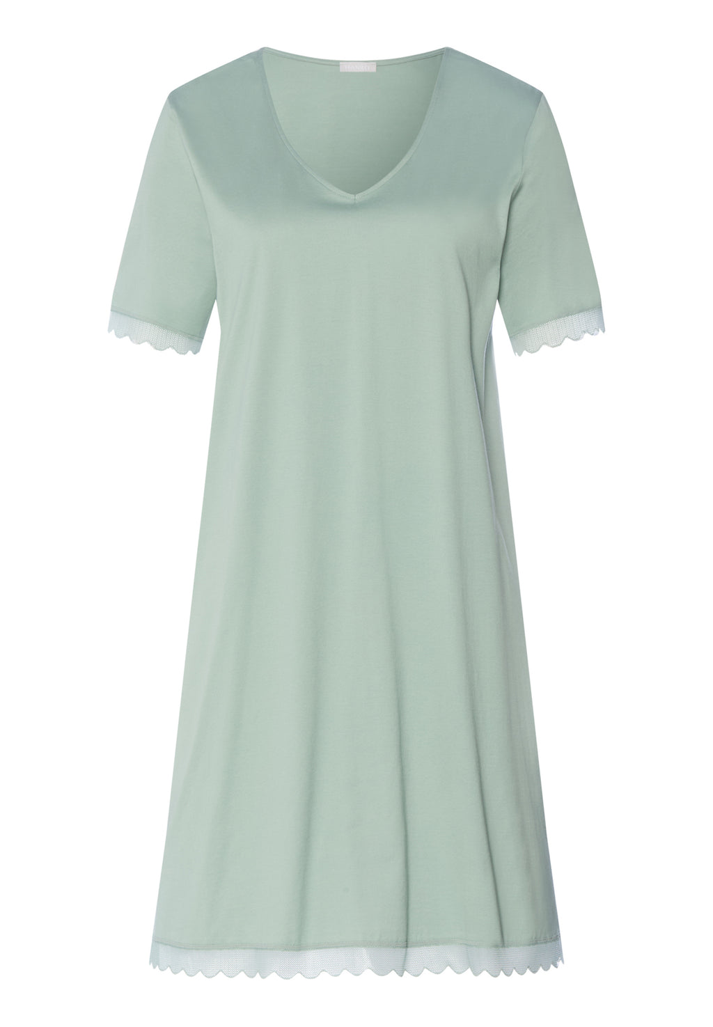 Inaya Scalloped Lace Cotton Nightgown | Dark Seafoam 74736-2733