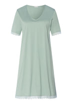 Inaya Scalloped Lace Cotton Nightgown | Dark Seafoam 74736-2733