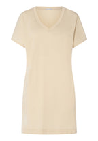 Laura Cotton Blend V-Neck Bigshirt | Oyster Gray 77111-2671