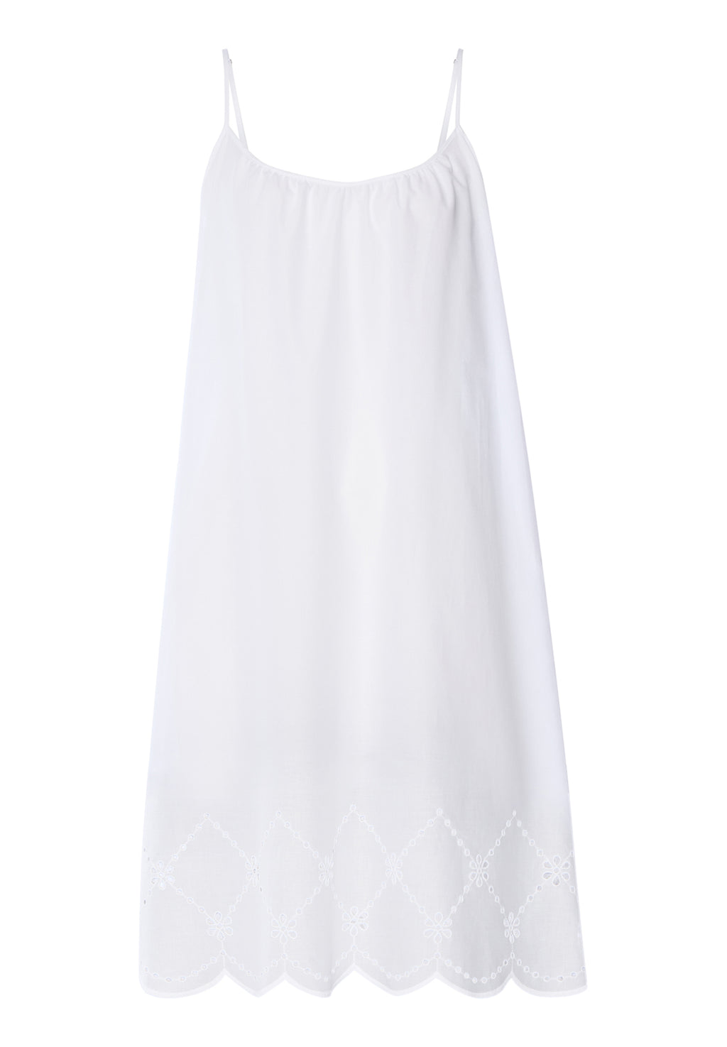 Lumi Scalloped Cotton Chemise | White 74729-101