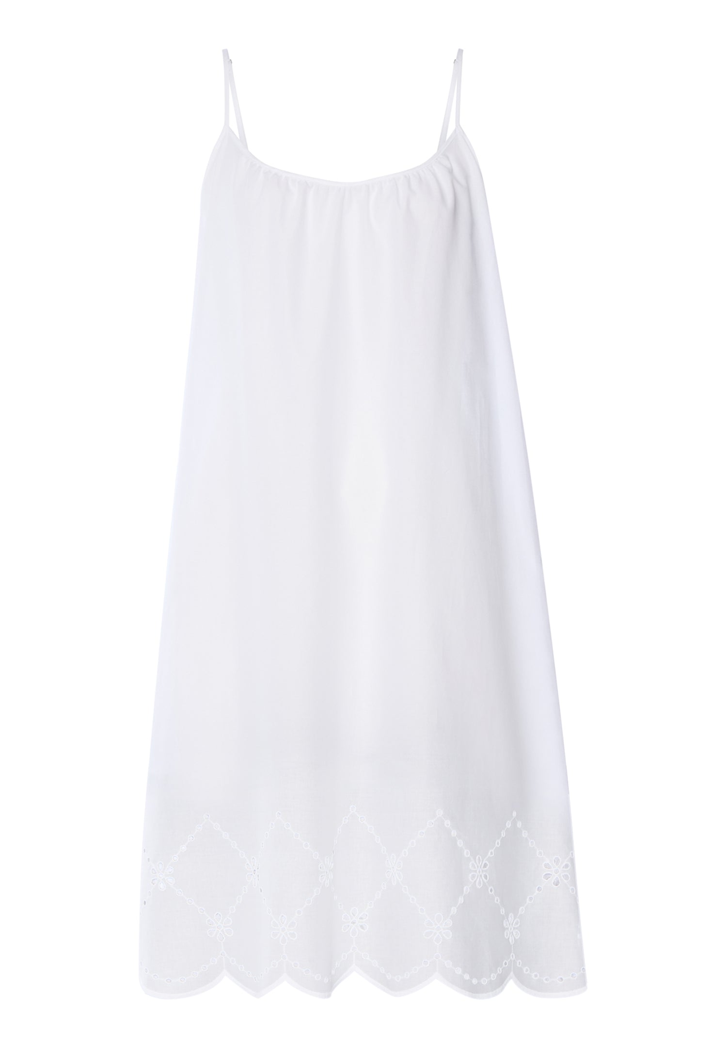 Lumi Scalloped Cotton Chemise | White 74729-101