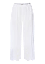 Lumi Scalloped Cotton Crop Pants | White 74731-101