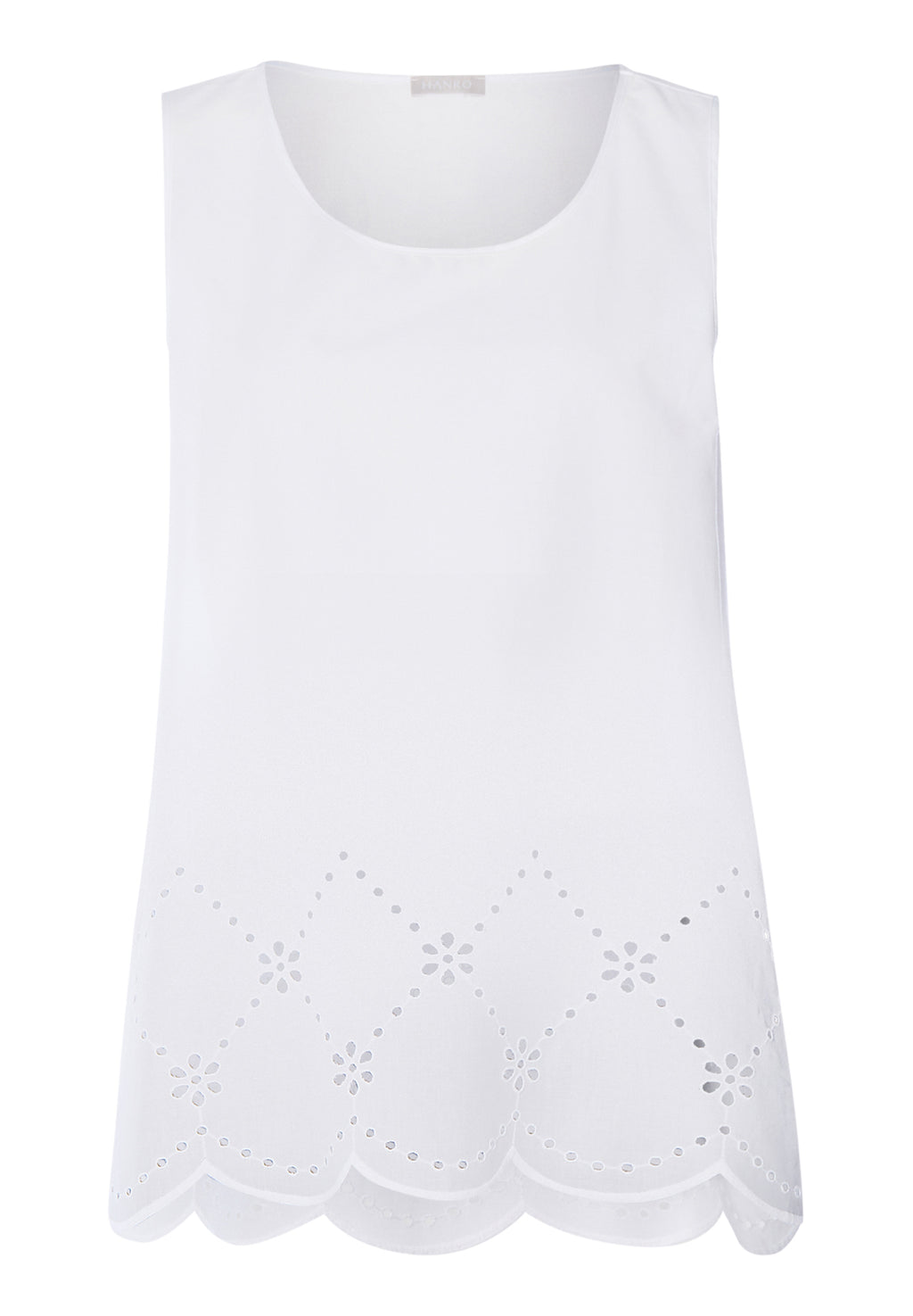 Lumi Scalloped Cotton Tank Top | White 74730-101