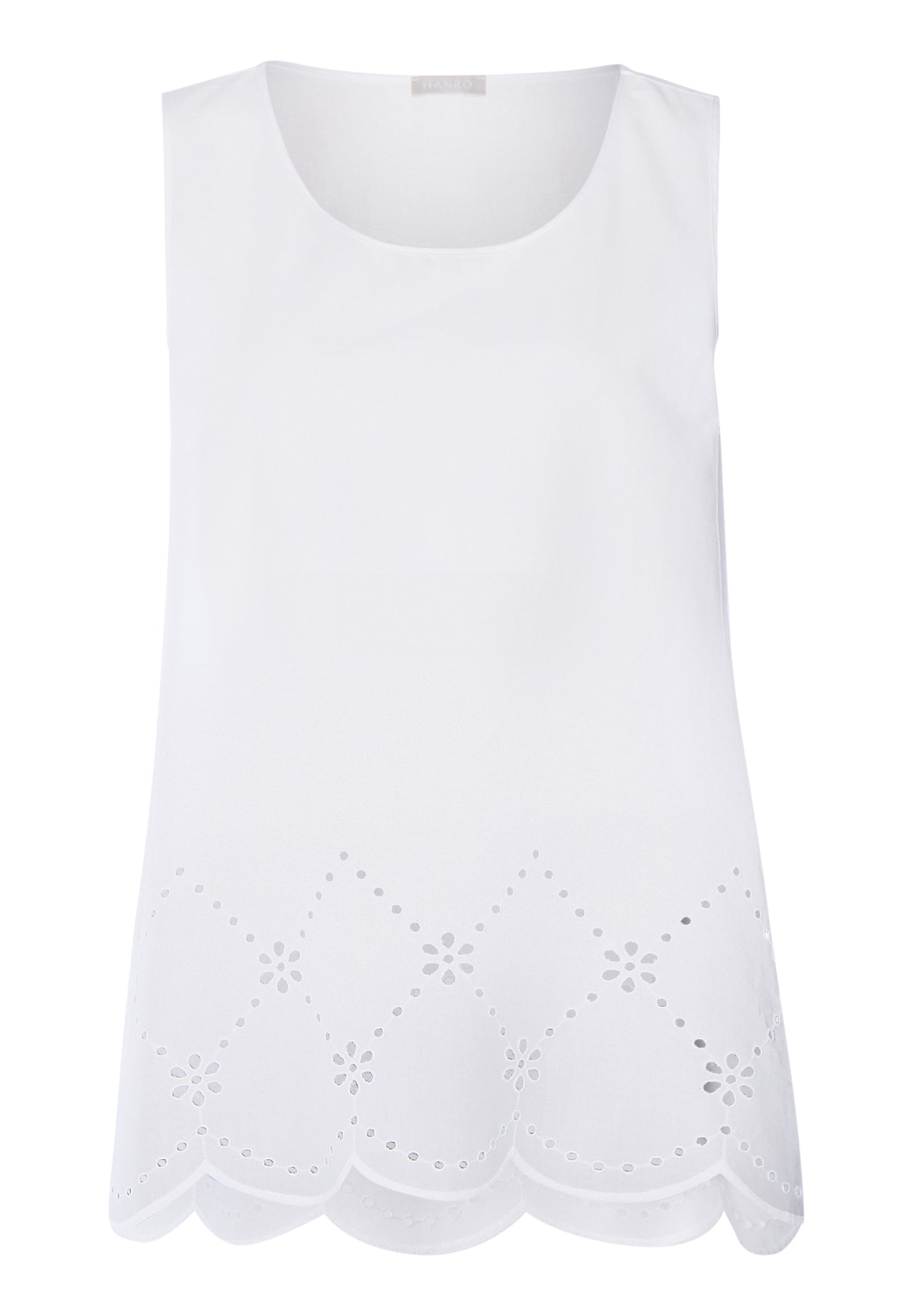 Lumi Scalloped Cotton Tank Top | White 74730-101