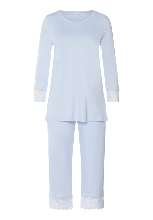 Light blue pajama set on a white background