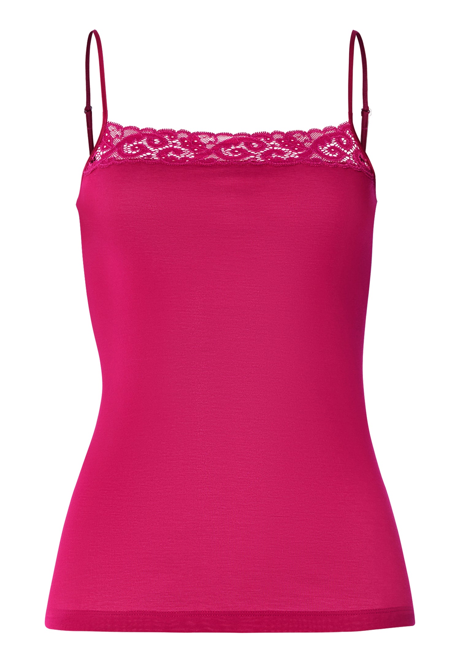 Moments Lace Trim Cotton Camisole | Light Sangria 71484-2465