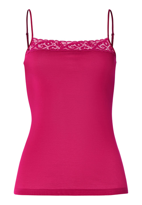 Moments Lace Trim Cotton Camisole | Light Sangria 71484-2465