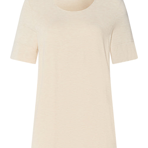 Beige t-shirt on a white background