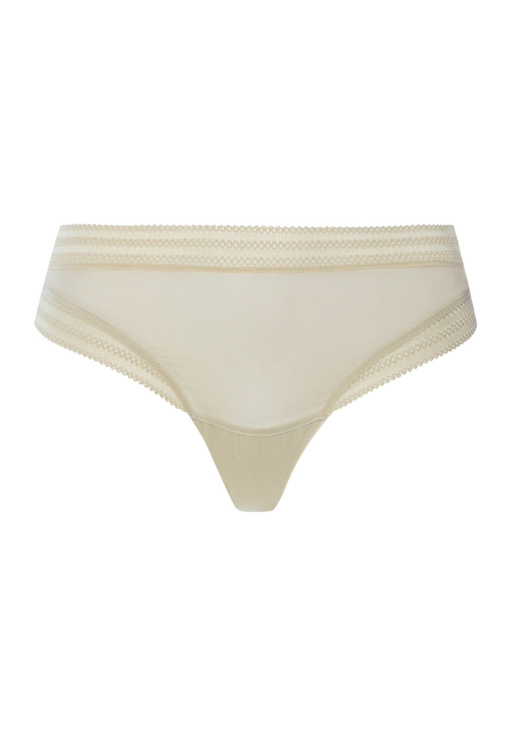 Orea Semi-Sheer Brazilian Panties | Olive Stem 70809-2661