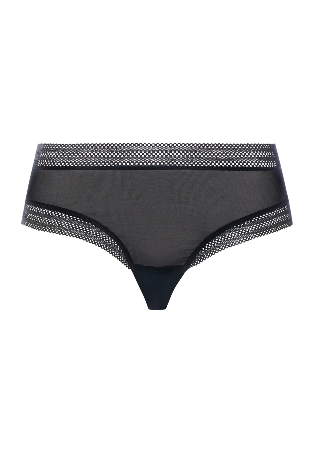 Orea Semi-Sheer High Cut Briefs | Black 70810-019