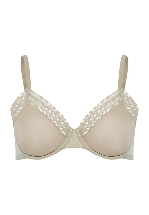 Orea Semi-Sheer Underwire Bra | Olive Stem 70808-2661