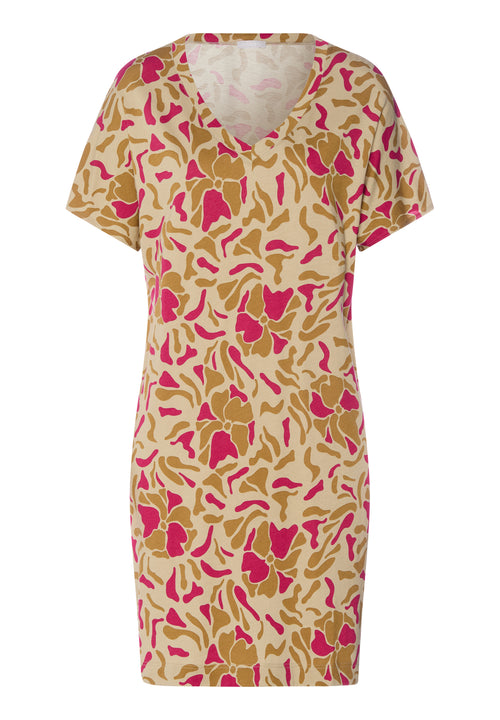 Sleep And Lounge V-Neck Cotton And TENCEL™ Nightgown | Illustrated Petals 74855-3073