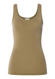 Touch Feeling Round Neck Tank Top | Covert Green 71814-2727