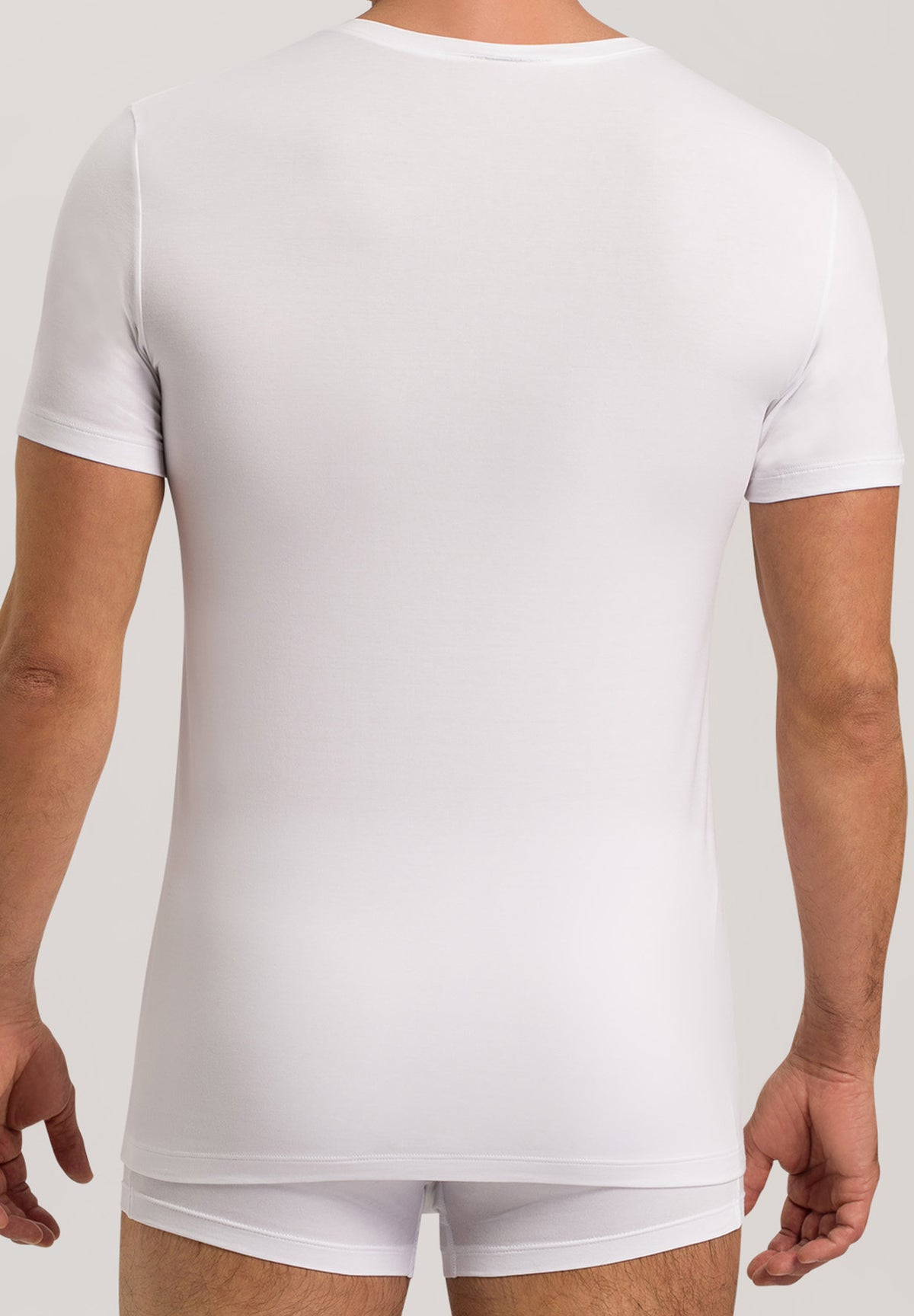 Cotton Superior Fitted V-Neck Cotton T-Shirt | White 73089-101