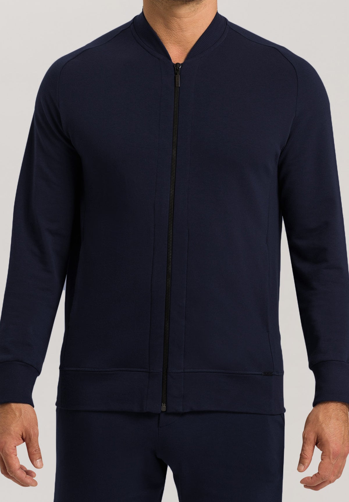 Living Cotton Zip-Up Jacket | Black Iris 75076-496