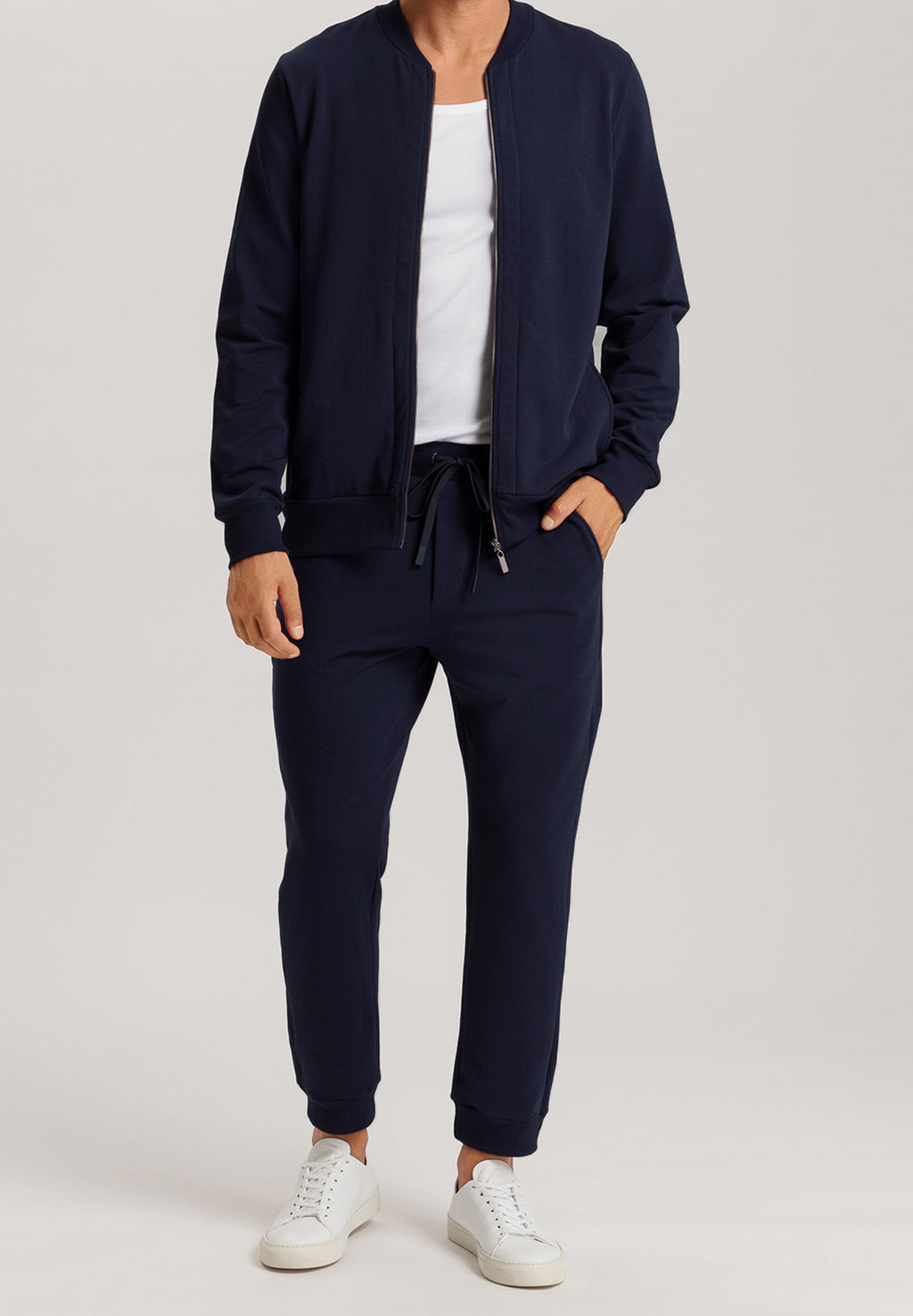 Natural Living Organic Cotton Zip-Up Jacket | Deep Navy 75774-1610