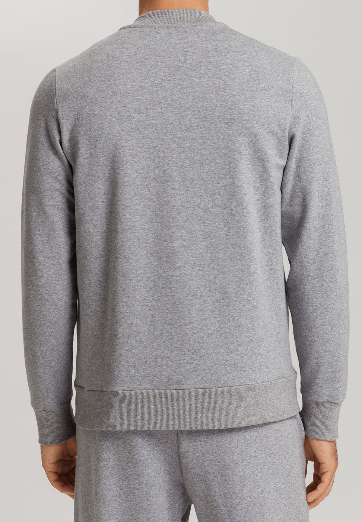 Natural Living Organic Cotton Zip-Up Jacket | Grey Melange 75774-3014