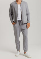 Natural Living Organic Cotton Zip-Up Jacket | Grey Melange 75774-3014
